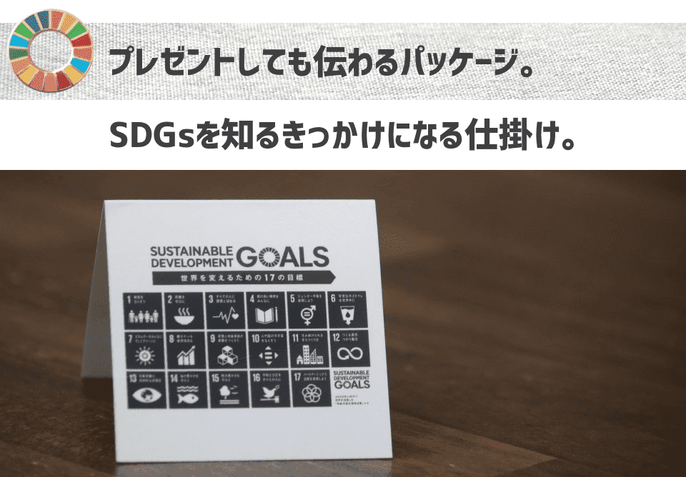 SDGsピンバッジのパッケージ