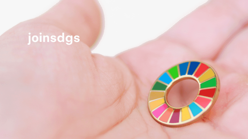 【国連】SDGsのおしゃれなピンバッジ買えるってよ。目指せ1万人ハイタッチ